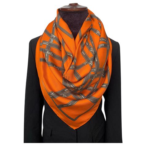 hermes shawl orange|hermes scarf clearance.